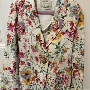Zara Girls Floral Spring Jacket Blazer